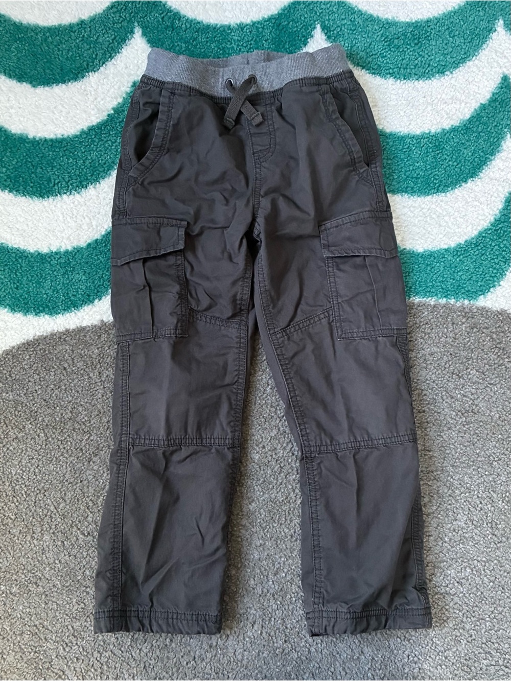 Hanna Andersson Lined Cargo Pants (Grey) Size 6-7